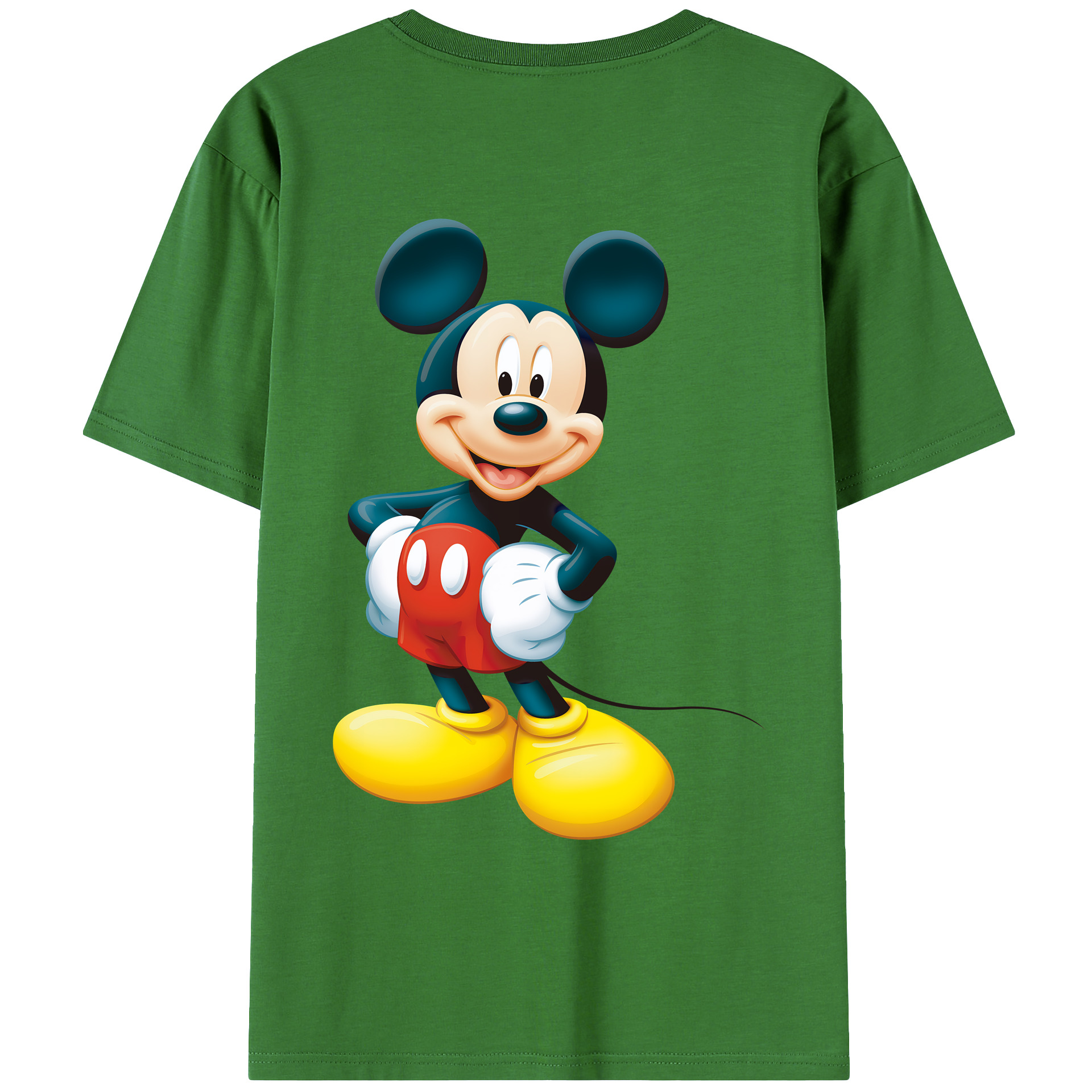 ミッキーマウス Mickey Mouse レディース半袖Tシャツ(バックプリント)